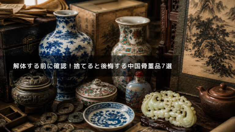 解体する前に確認！捨てると後悔する中国骨董品7選
