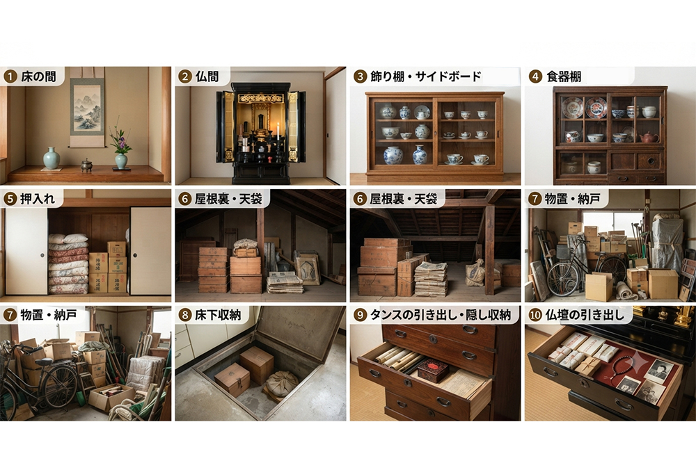 解体業者へ依頼する前に確認したい場所一覧